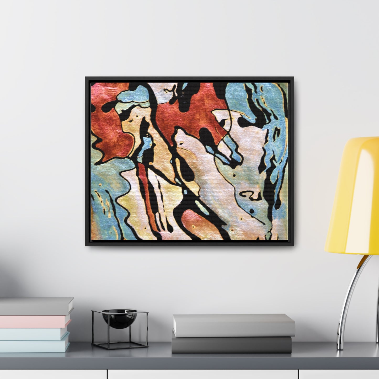 Blue Falls Gallery Canvas Wraps, Horizontal Frame