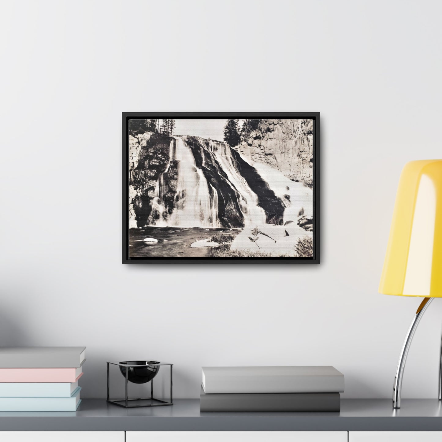 Gibbon Falls Yellowstone Gallery Canvas Wraps, Horizontal Frame