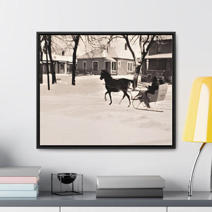 Carriage Ride Gallery Canvas Wraps Horizontal Frame 24″ x 20″ Black Premium Gallery Wraps (1.25″)