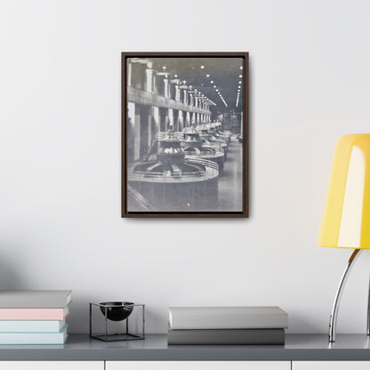 Boulder Dam Powerhouse Gallery Canvas Wraps Vertical Frame 12″ x 16″ 1.25" Walnut