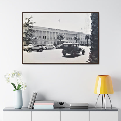 Sunset Bowling Center Largest in U.S 1939 Gallery Canvas Wraps Horizontal Frame 48″ x 32″ Walnut Premium Gallery Wraps (1.25″)