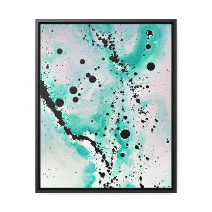 Teal Burst Gallery Canvas Wraps, Vertical Frame 16″ x 20″ Premium Gallery Wraps (1.25″)