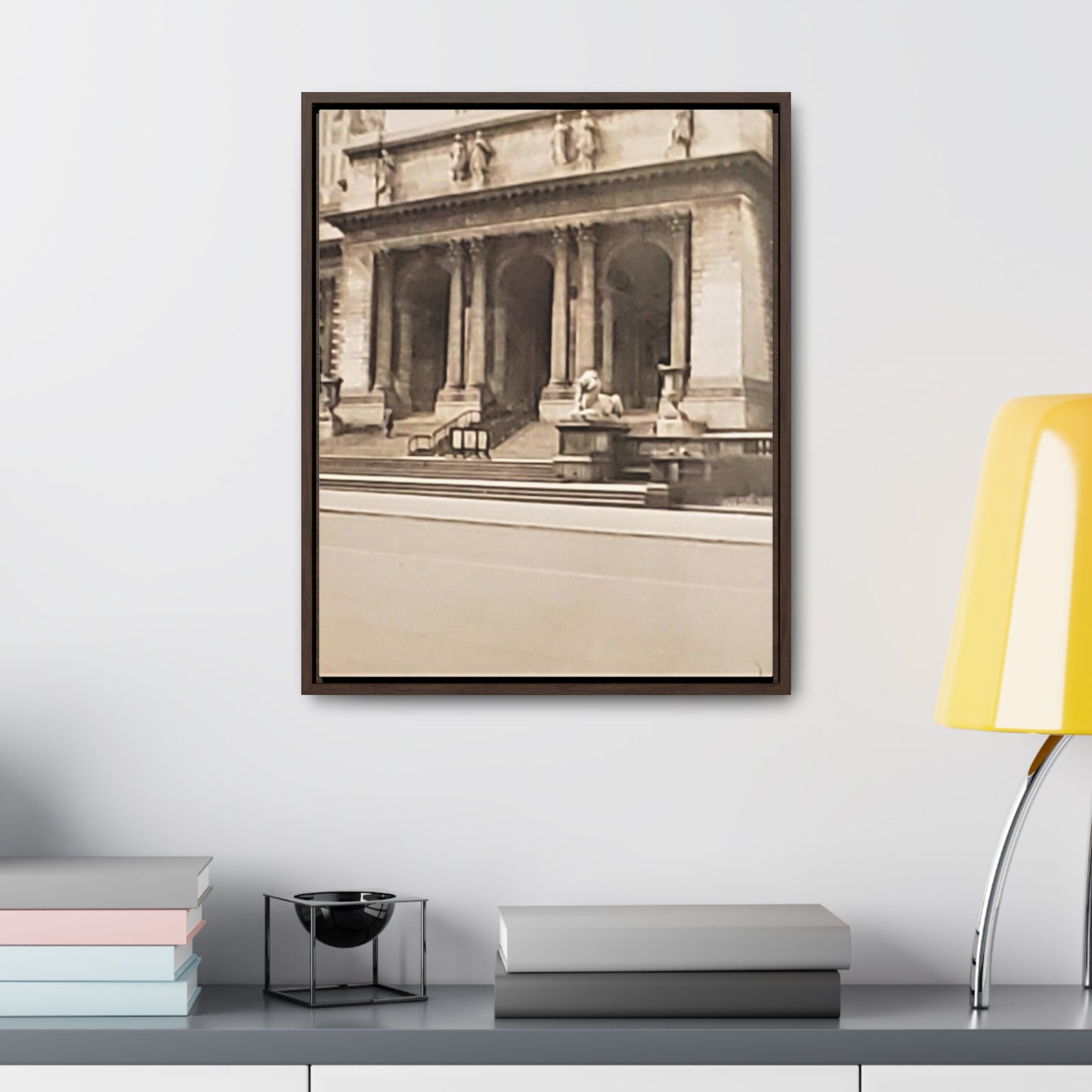 New York Public Library Gallery Canvas Wraps, Vertical Frame