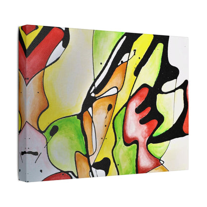 Red Mushroom Satin Canvas Stretched