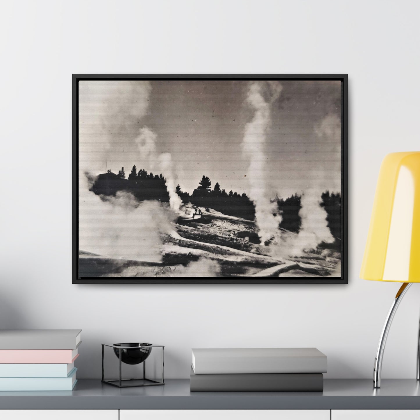 Norris Geyser Yellowstone Gallery Canvas Wraps, Horizontal Frame