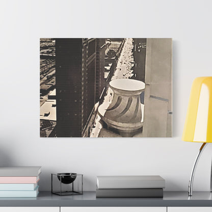 Michigan Ave Chicago Satin Canvas Stretched 24″ x 18″ (Horizontal) 1.5"