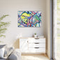 Alien Abstract Colorful Framed Canvas Art - Kia Day Design