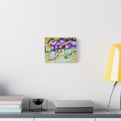 Purple Mountains Satin Canvas Stretched