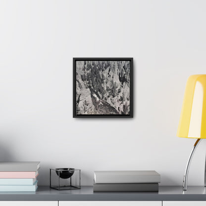 Cleopatras Needle Yellowstone Gallery Canvas Wraps Square Frame 10″ x 10″ 1.25" Black