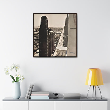 Michigan Ave Chicago Gallery Canvas Wraps Square Frame