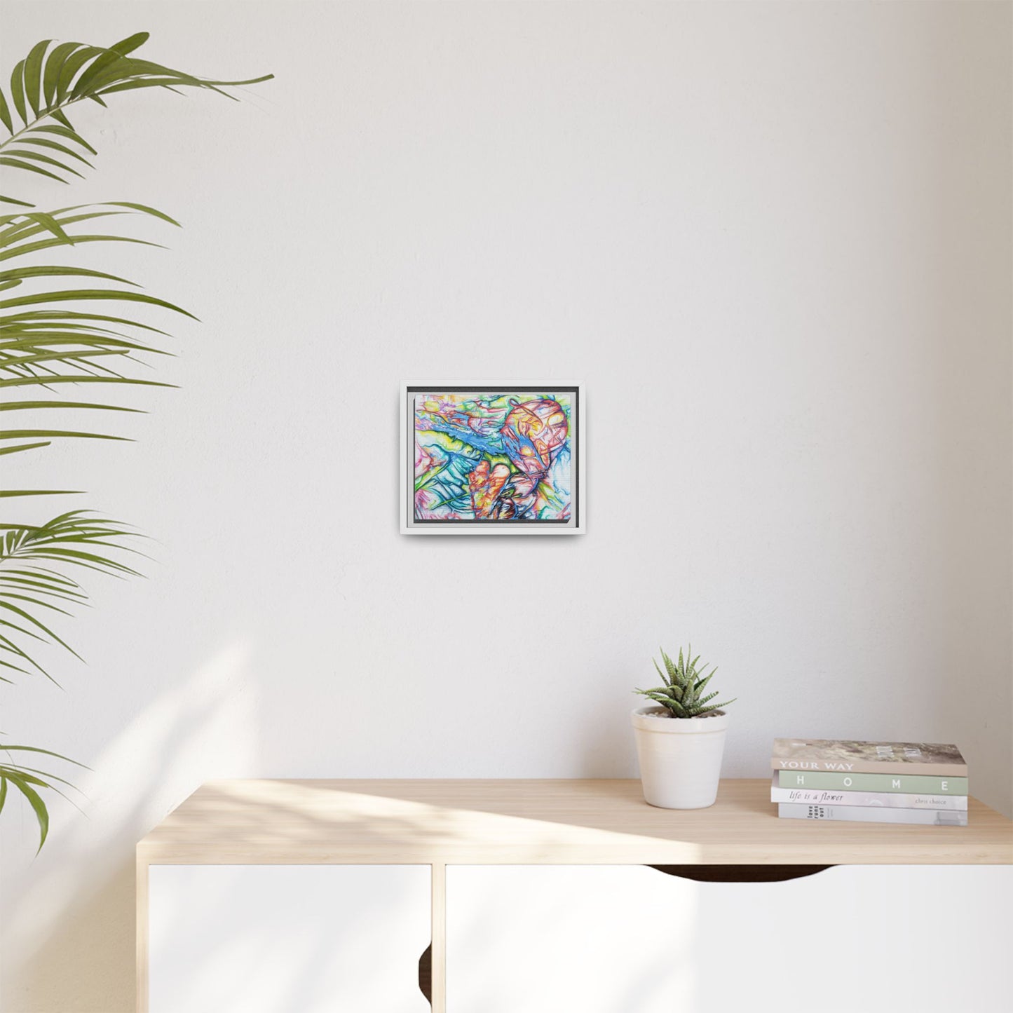 Multi-Color Abstract Framed Canvas Art Print - Kia Day Design