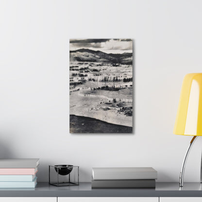 Springs at top of Jupiter Terrace Yellowstone Canvas Gallery Wraps 12" x 18" 1.25"