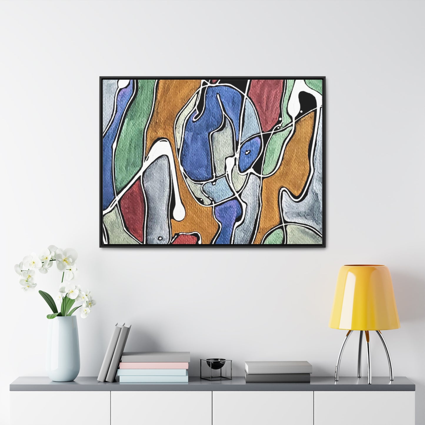 Blue Girl Gallery Canvas Wraps, Horizontal Frame