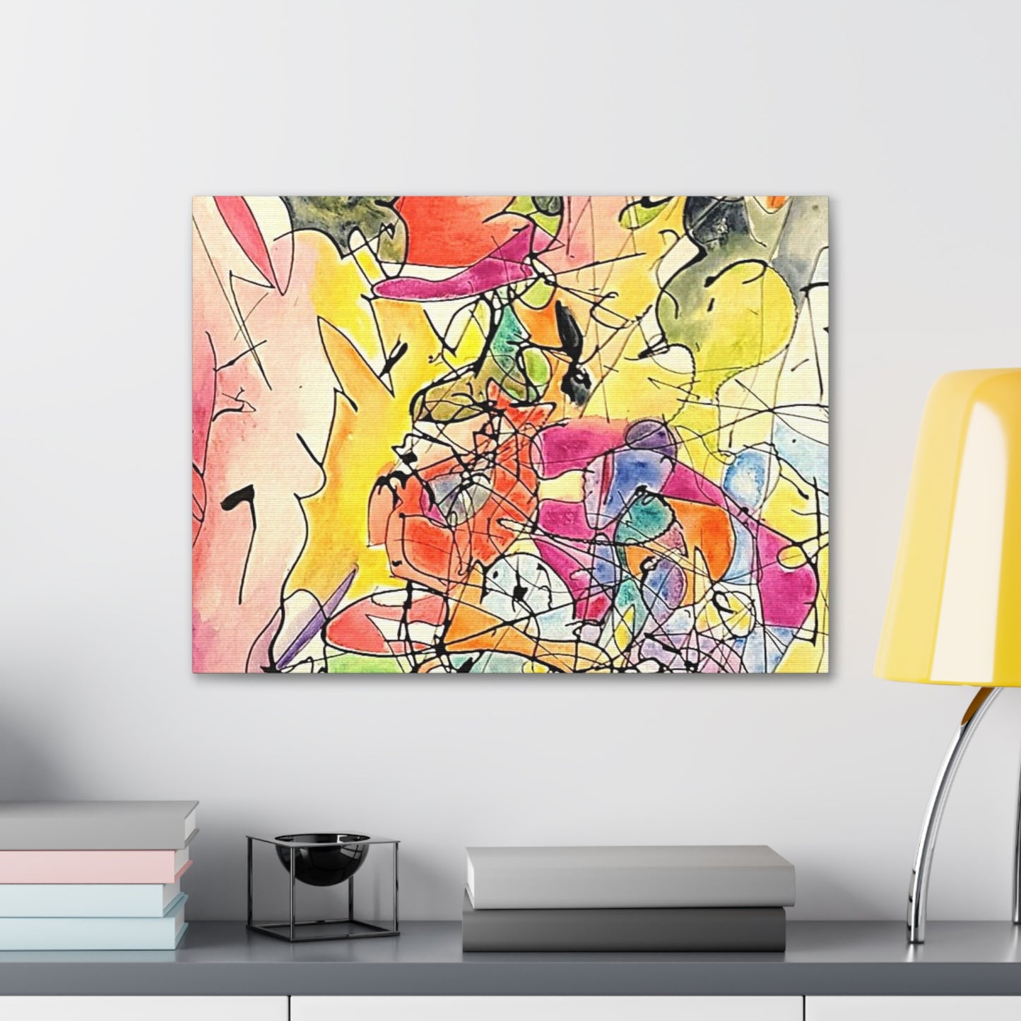 Colorful Abstract Canvas Gallery Wraps 24″ x 18″ 1.25"