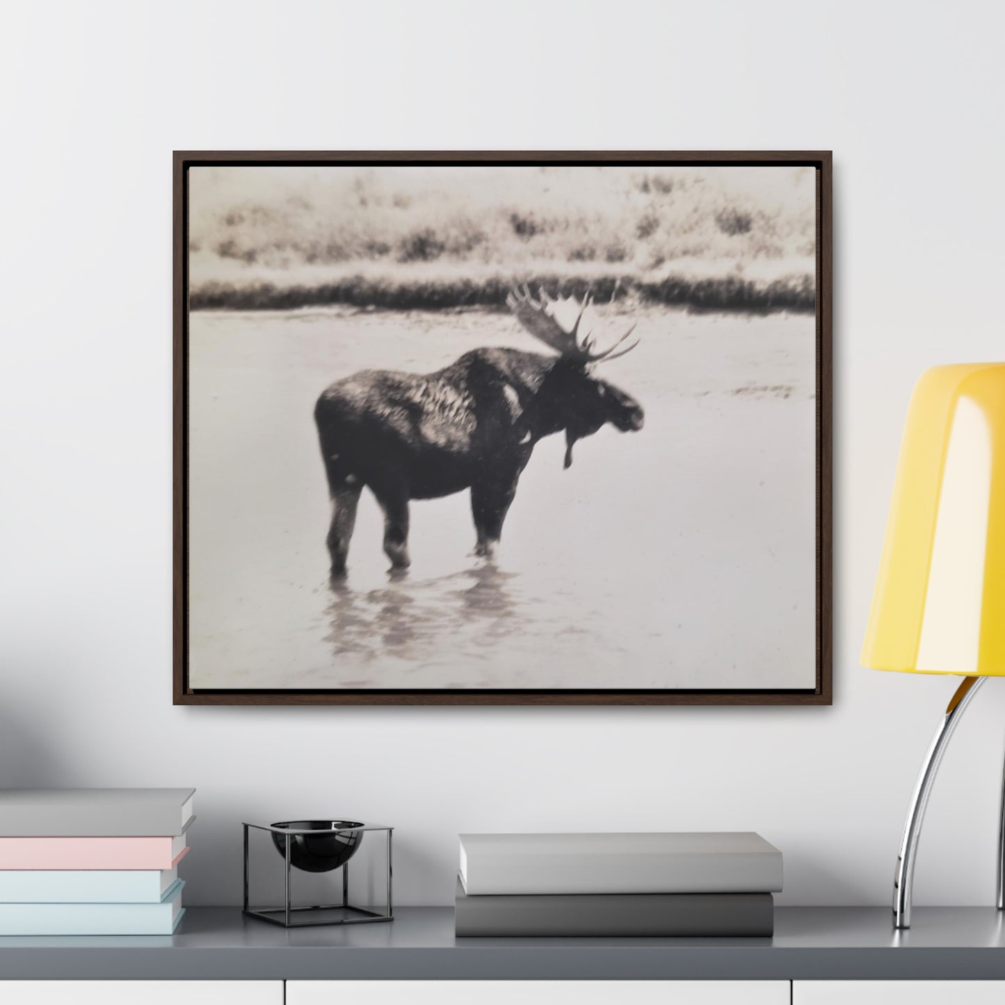 Yellowstone Bull Moose Gallery Canvas Wraps, Horizontal Frame