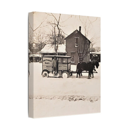 Milk Man Satin Canvas Stretched