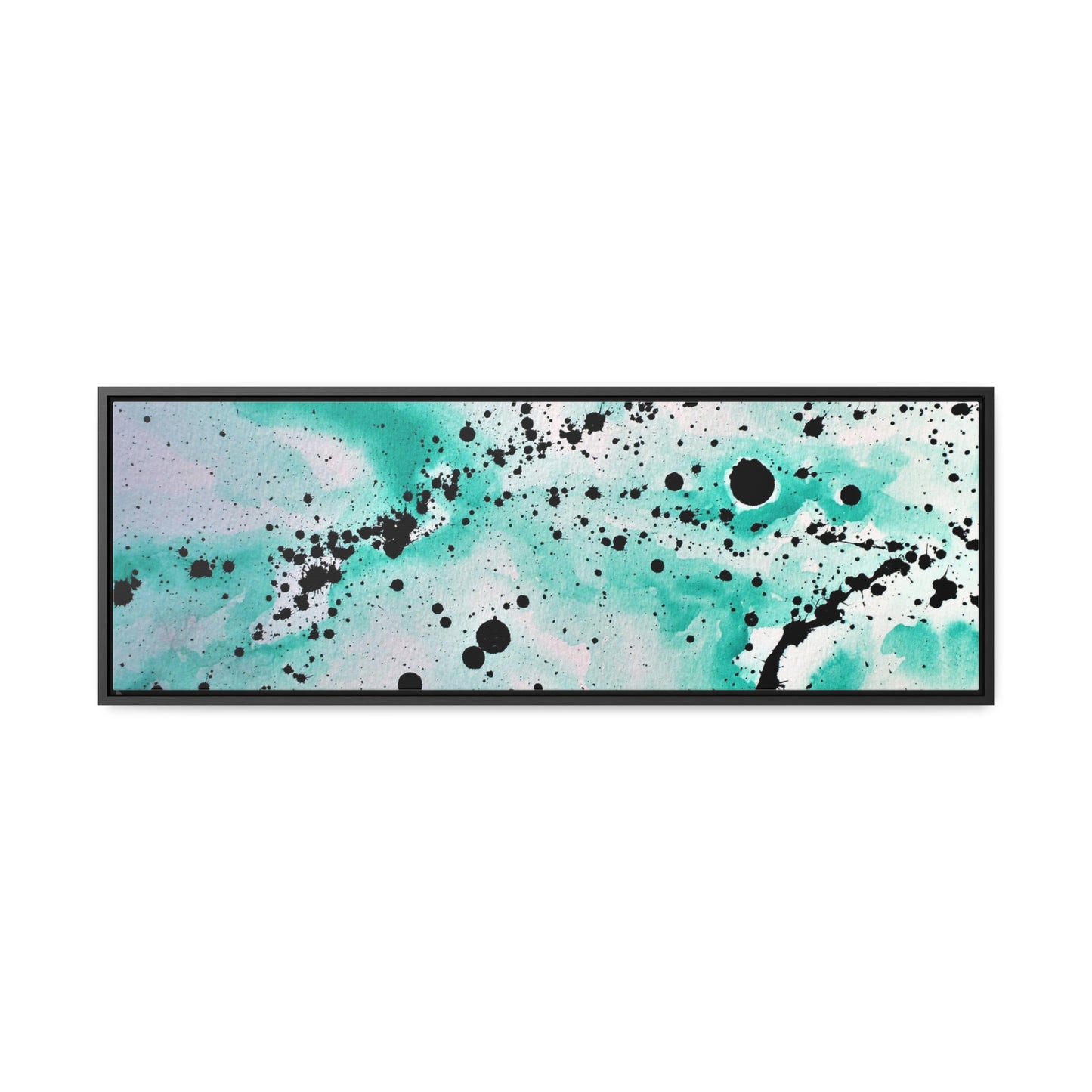 Teal Burst Gallery Canvas Wraps, Horizontal Frame