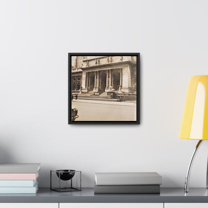 New York Public Library Gallery Canvas Wraps Square Frame 12″ x 12″ 1.25" Black