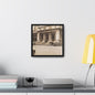 New York Public Library Gallery Canvas Wraps Square Frame 12″ x 12″ 1.25" Black