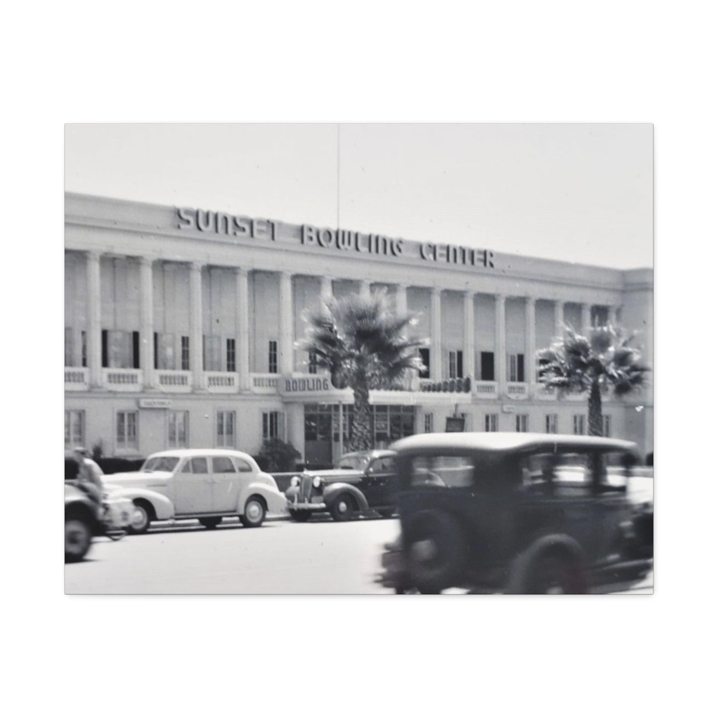 Sunset Bowling Center Largest in U.S 1939  Stretched Canvas