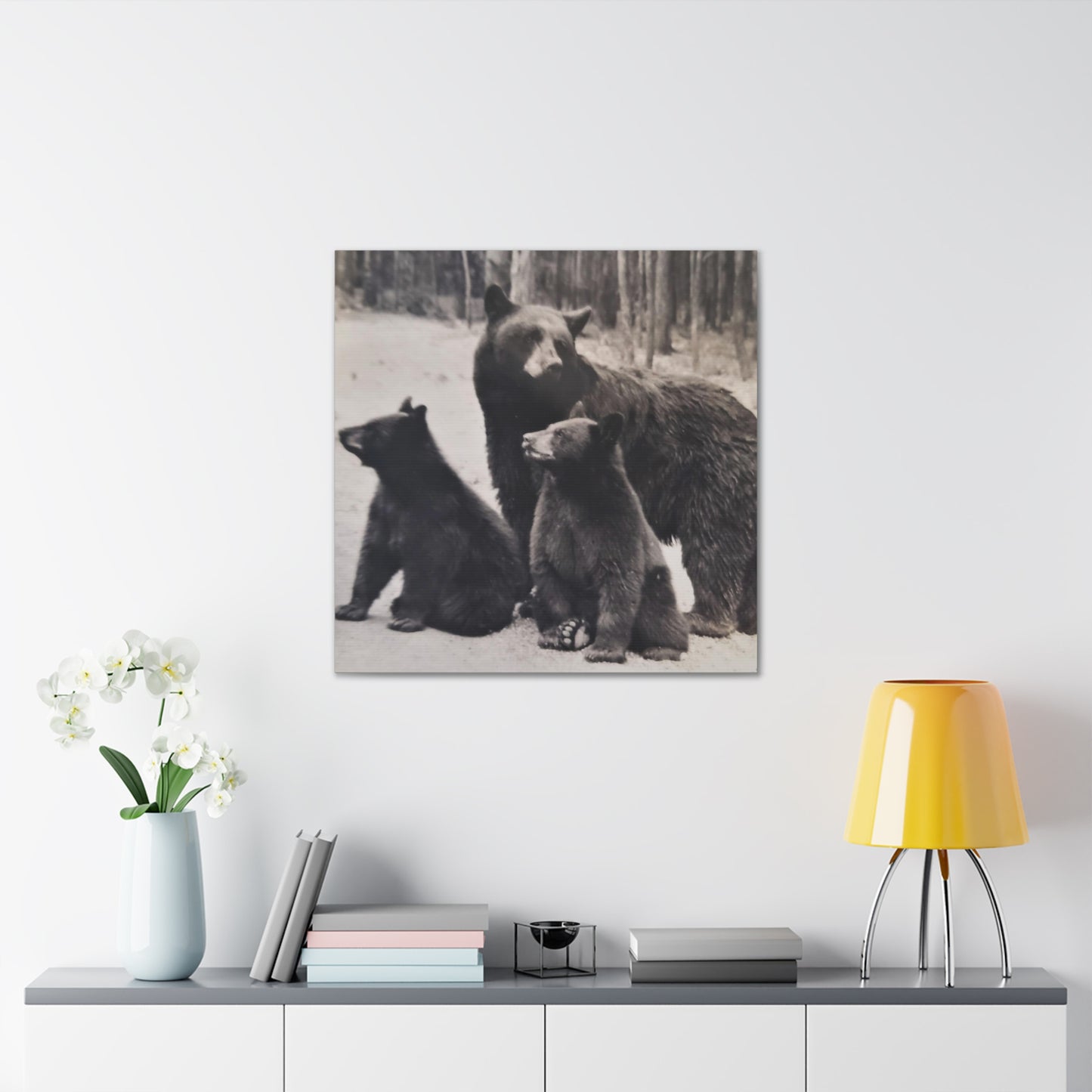 Yellowstone Black Bears Canvas Gallery Wraps