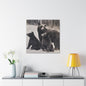 Yellowstone Black Bears Canvas Gallery Wraps 30″ x 30″ 1.25"