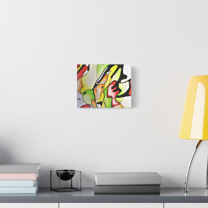 Red Mushroom Satin Canvas Stretched