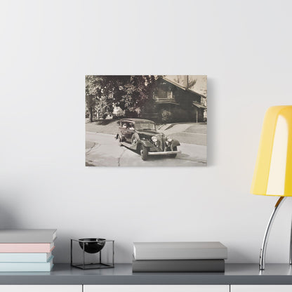 Classic Car Satin Canvas Stretched