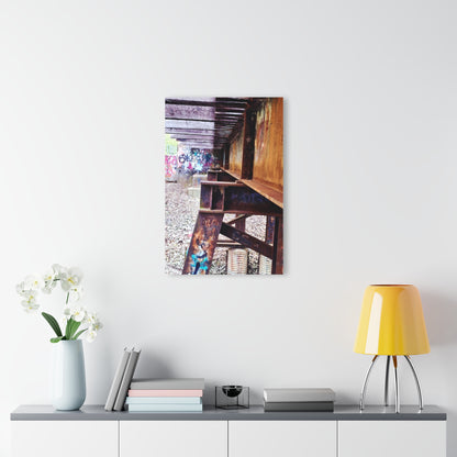 Urban Rust Photography Acrylic Print — Graffiti Underpass Wall Art French Cleat Hanging - - Home Decor