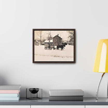 Milk Man Gallery Canvas Wraps Horizontal Frame 14″ x 11″ Walnut 1.25"