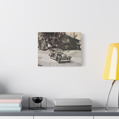 Classic Car Satin Canvas Stretched