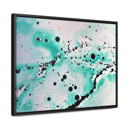 Teal Burst Gallery Canvas Wraps, Horizontal Frame