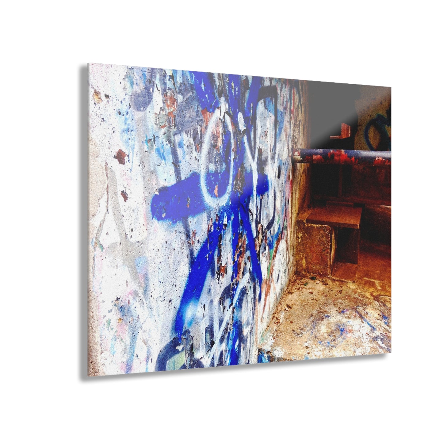 Graffiti Urban Photo Acrylic Print — French Cleat Hanging - - Home Decor