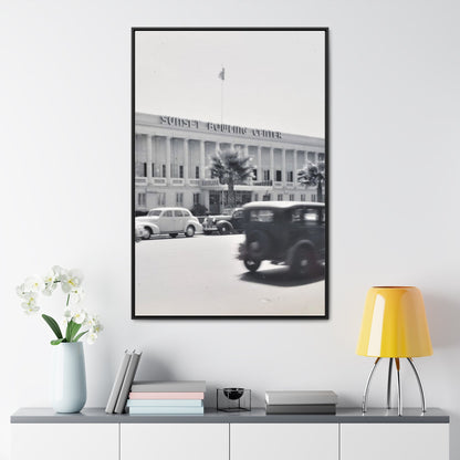 Sunset Bowling Center Largest in U.S 1939 Gallery Canvas Wraps Vertical Frame 32″ x 48″ Premium Gallery Wraps (1.25″) Black