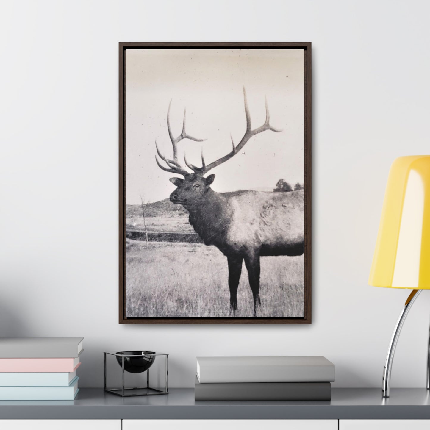 Yellowstone Bull Elk Gallery Canvas Wraps, Vertical Frame