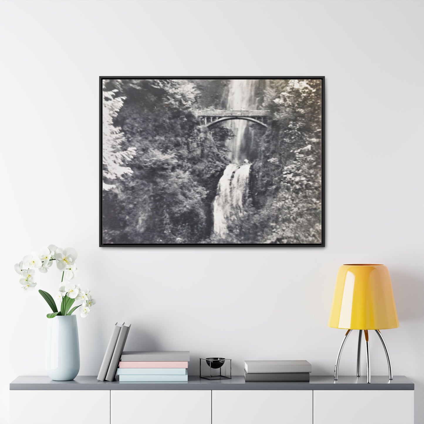 Multnomah Falls Oregon Gallery Canvas Wraps, Horizontal Frame