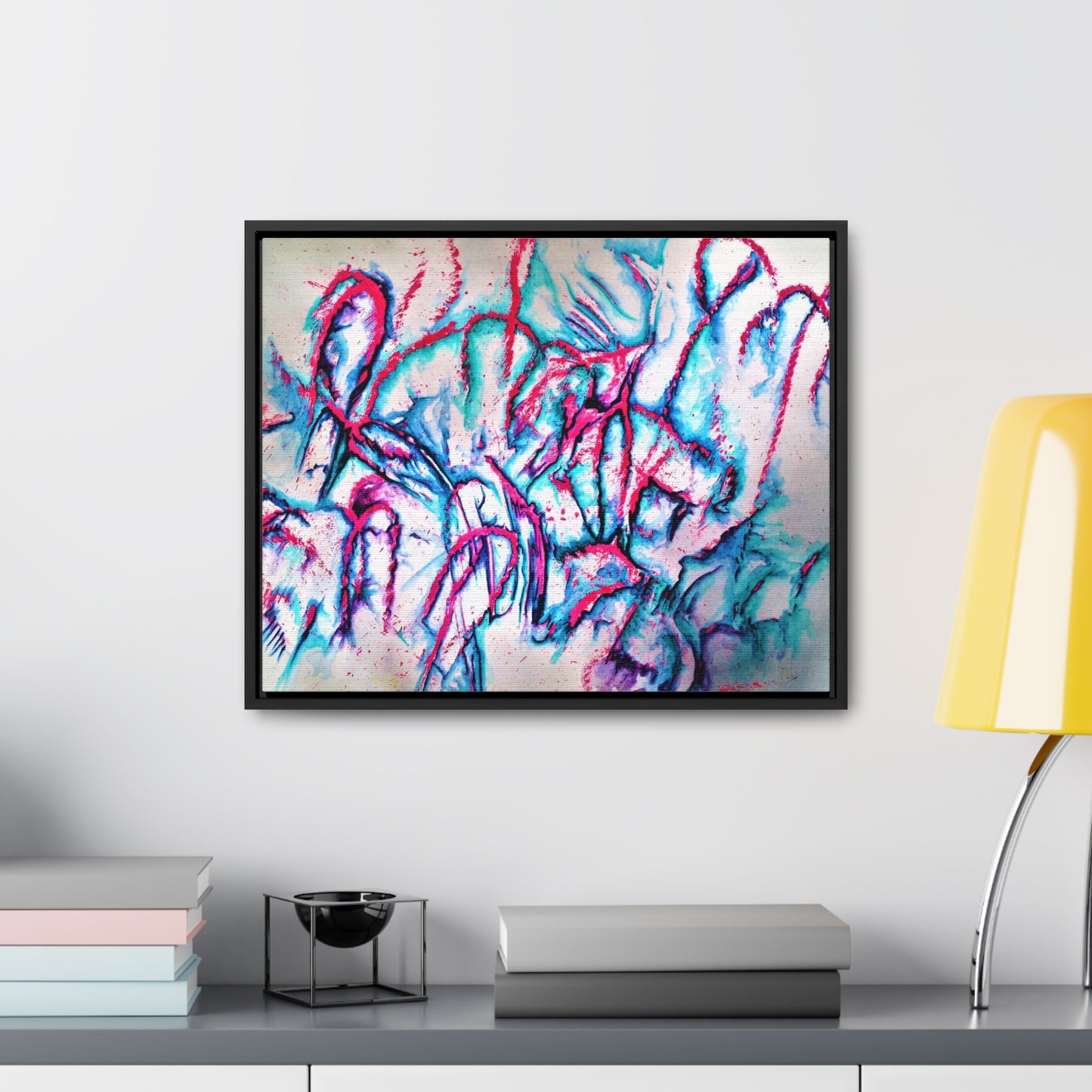 Pink Jellyfish Gallery Canvas Wraps, Horizontal Frame