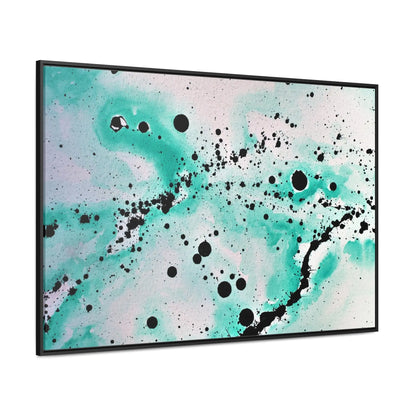 Teal Burst Gallery Canvas Wraps, Horizontal Frame