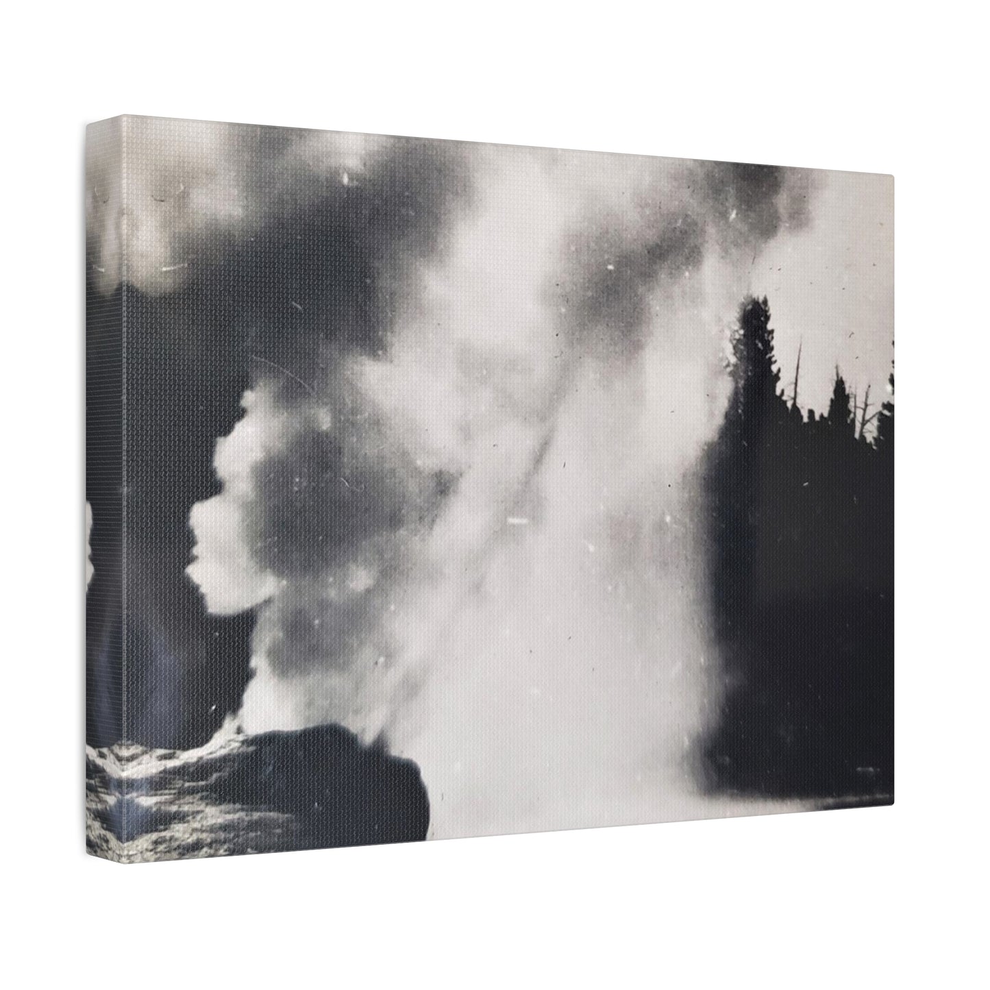 Riverside Geyser Yellowstone Stretched Canvas