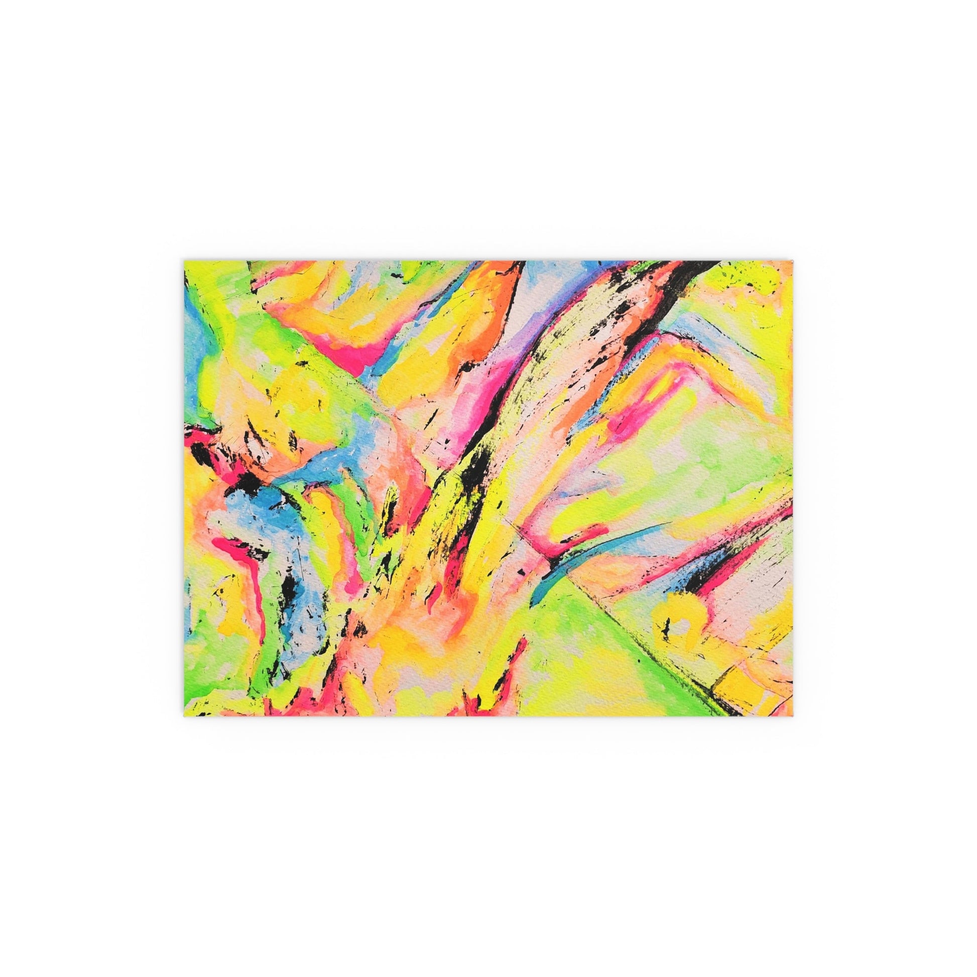 Neon Fire Silk Posters - 16″ x 12″ (Horizontal) Semi Glossy - Poster