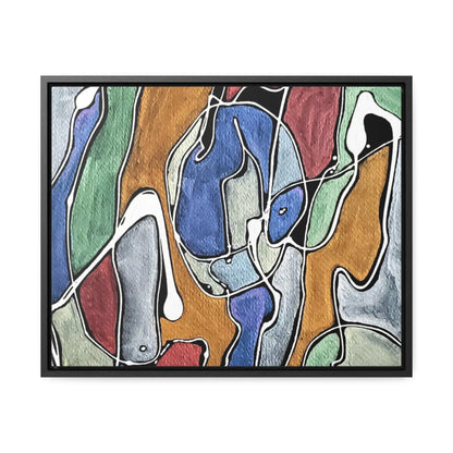 Blue Girl Gallery Canvas Wraps Horizontal Frame 20″ x 16″ Black 1.25"