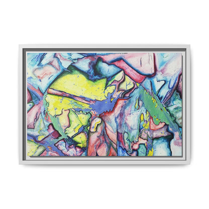 Alien Abstract Colorful Framed Canvas Art - Kia Day Design