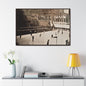 Rockefeller Plaza Easter 1945 Gallery Canvas Wraps Horizontal Frame 48″ x 32″ Walnut 1.25"