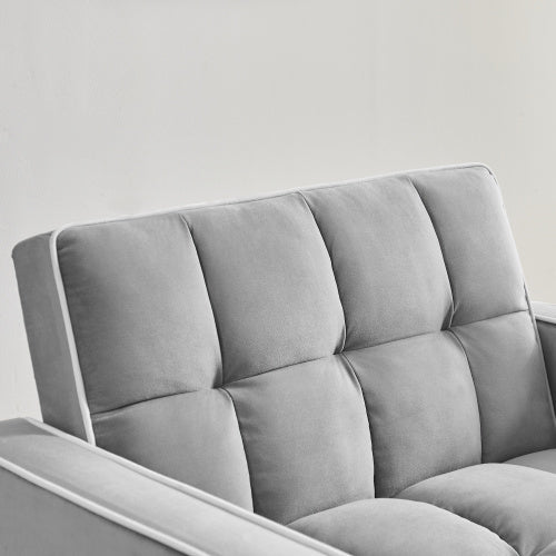 Grey 3-in-1 Sofa Bed Chair Fold-out Sofa Bed Adjustable Backrest - - sofa bed