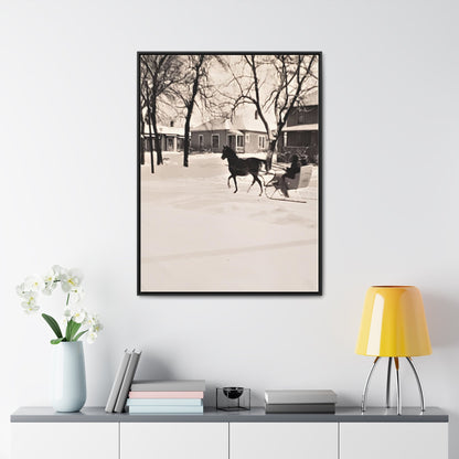 Carriage Ride Gallery Canvas Wraps Vertical Frame 30″ x 40″ Premium Gallery Wraps (1.25″) Black