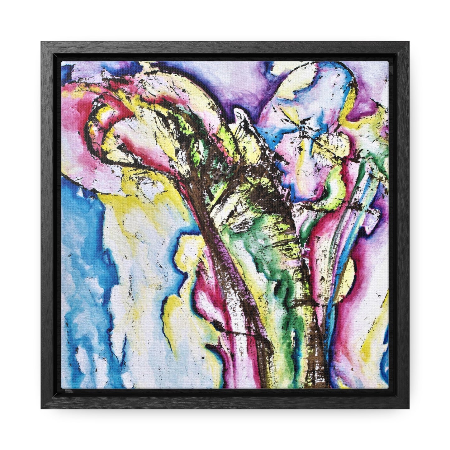 Calla Lilies Gallery Canvas Wraps, Square Frame