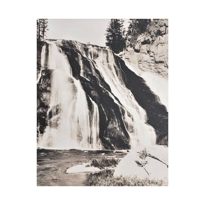 Gibbon Falls Yellowstone Satin Canvas Stretched