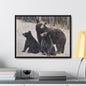 Yellowstone Black Bears Gallery Canvas Wraps 24″ x 18″ Black 1.25"