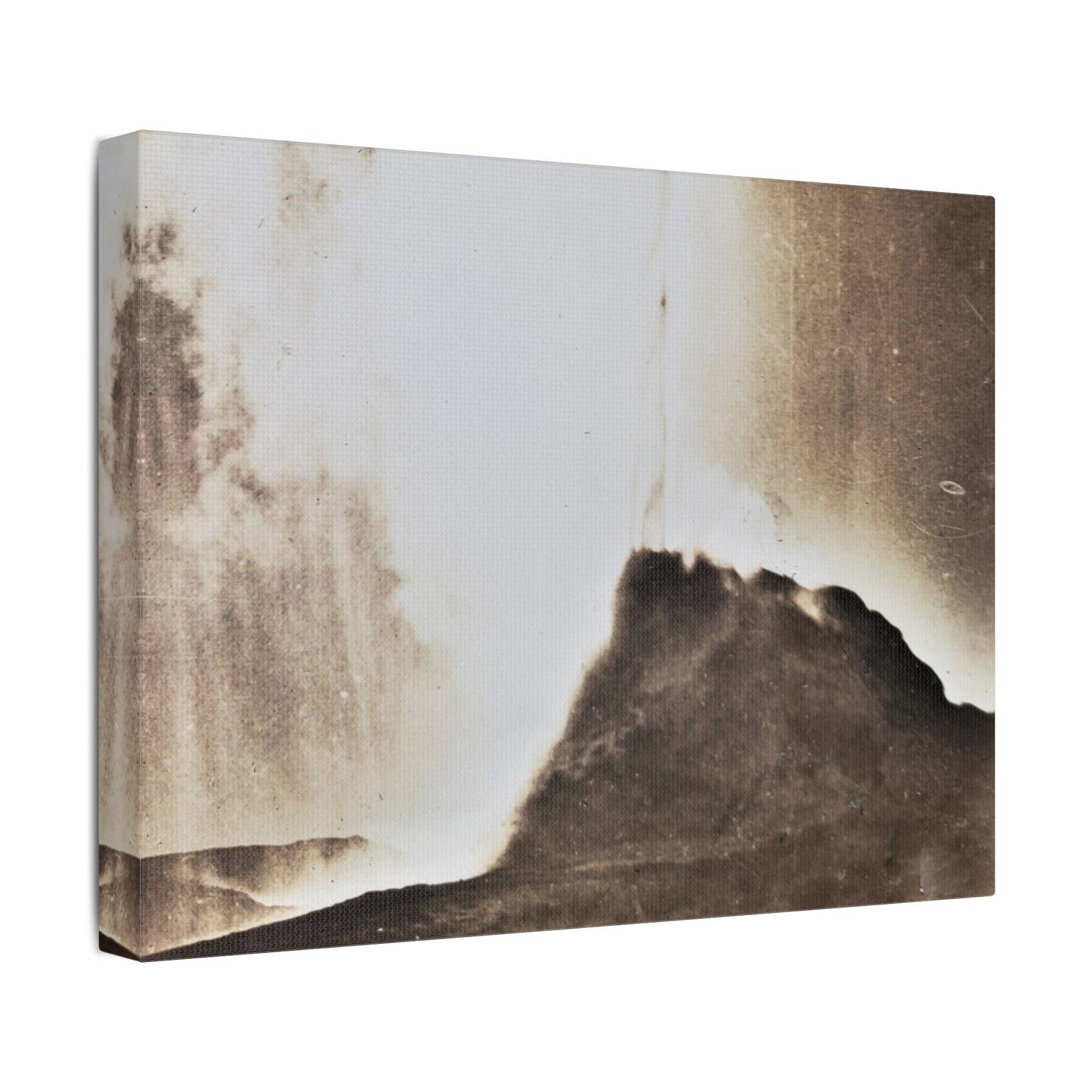 White Dome Geyser Yellowstone Satin Canvas, Stretched