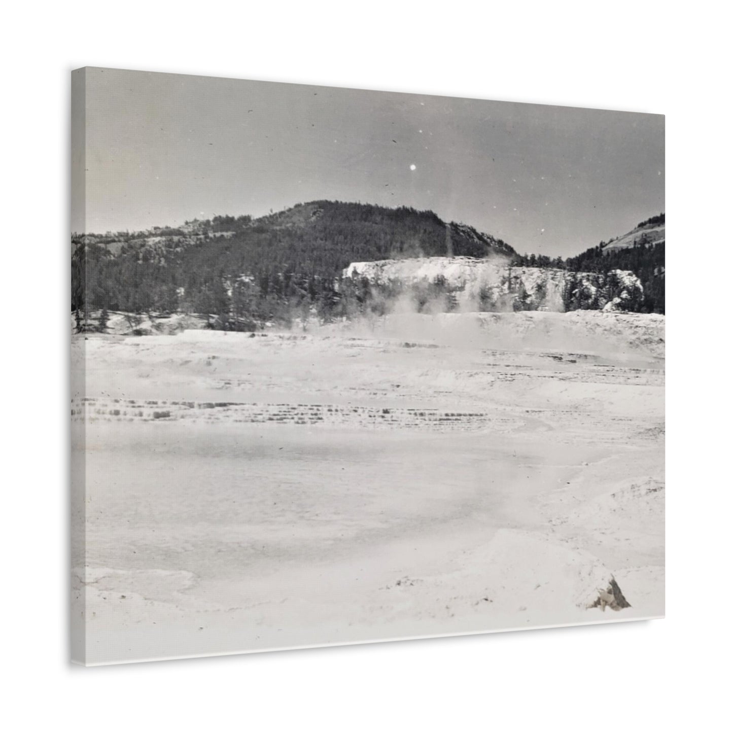 Mammoth Hot Springs Yellowstone Stretched Canvas